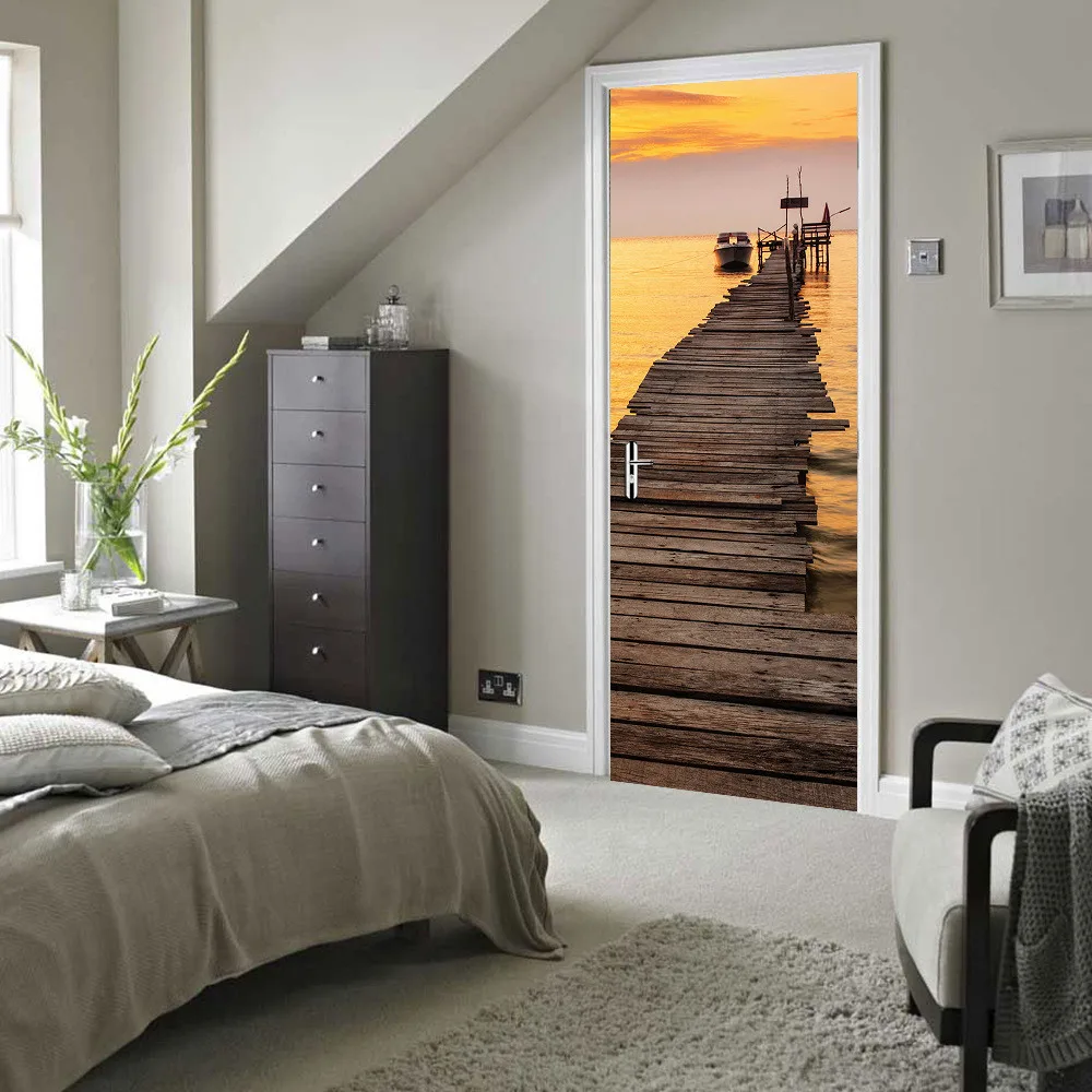 Sea Sunset Pier Door Stickers For Wooden Door Renovation Self-adhesive Decoration Decals Waterproof PVC Mural Poster For Bedroom
Sea Sunset Pier Door Stickers For Wooden Door Renovation Self-adhesive Decoration Decals Waterproof PVC Mural Poster For Bedroom