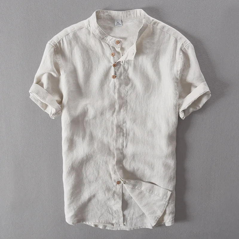 Men's Pure Linen Casual Short - Sleeved Shirt Chinese Collar 100% Linen Shirts Men Brand Fashion Mens Shirt Summer camisa social
Men's Pure Linen Casual Short - Sleeved Shirt Chinese Collar 100% Linen Shirts Men Brand Fashion Mens Shirt Summer camisa social
