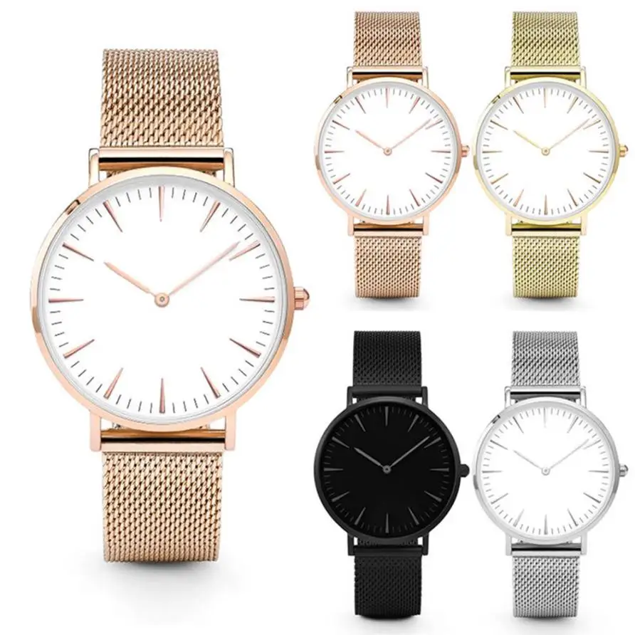 Relojes 2018 мужские часы Роскошные модные из нержавеющей стали сетчатые Мужские
