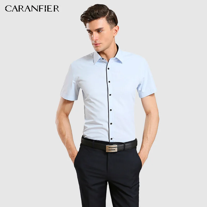 CARANFIER 2018 Men Shirt Short sleeve Plus Size Men Free Ironing Shirt Male Business Collar Shirt Men Clothes 7XL Spring Summer
CARANFIER 2018 Men Shirt Short sleeve Plus Size Men Free Ironing Shirt Male Business Collar Shirt Men Clothes 7XL Spring Summer