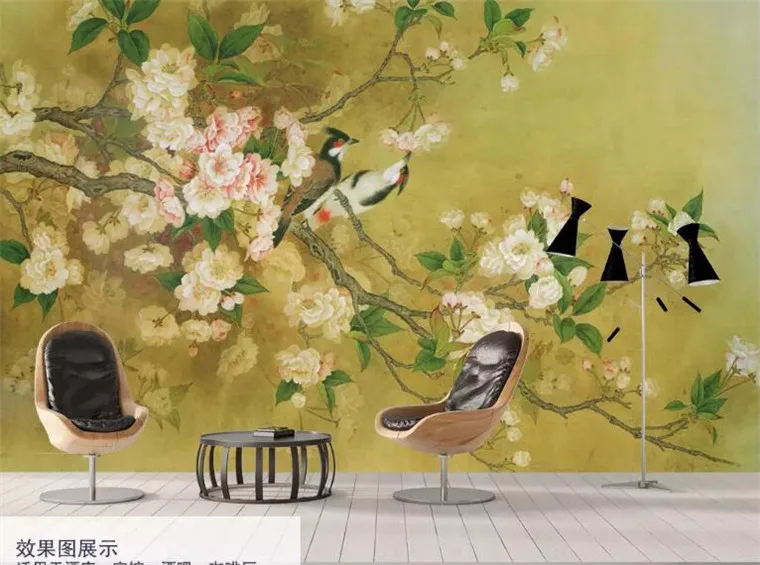 Custom wallpaper 3d mural hand painting flowers and birds fashion interior background decoration 3d wallpaper TV background wall
Custom wallpaper 3d mural hand painting flowers and birds fashion interior background decoration 3d wallpaper TV background wall
