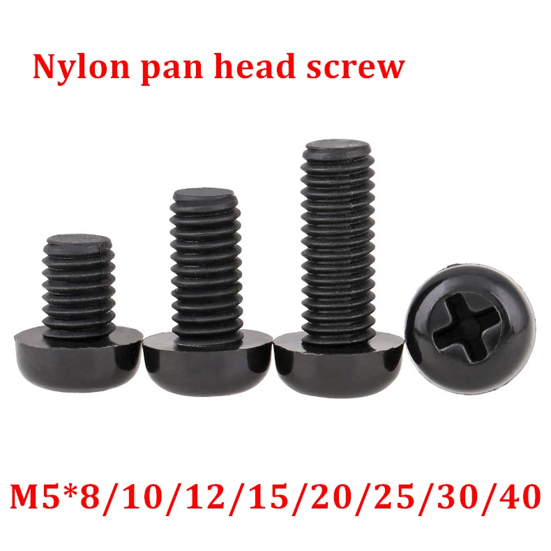 100pcs GB818 M5 Black Nylon Pan Head Screw Cross Recessed Plastic Spacer Phillips Screw M5*8/10/12/15/20/25/30/40/50mm
100pcs GB818 M5 Black Nylon Pan Head Screw Cross Recessed Plastic Spacer Phillips Screw M5*8/10/12/15/20/25/30/40/50mm