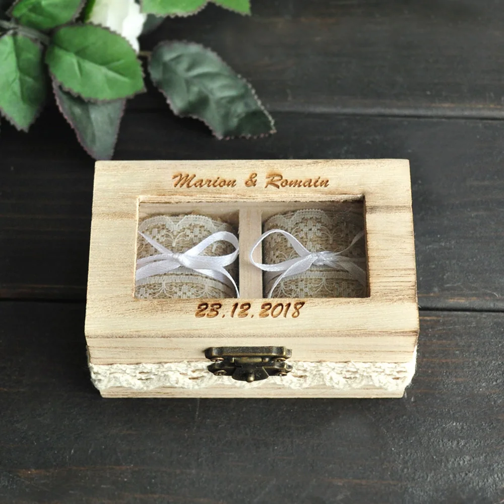 Personalised Wedding Ring Box Double Ring Box Rustic Jewelry Box Wedding Ring Holder
Personalised Wedding Ring Box Double Ring Box Rustic Jewelry Box Wedding Ring Holder