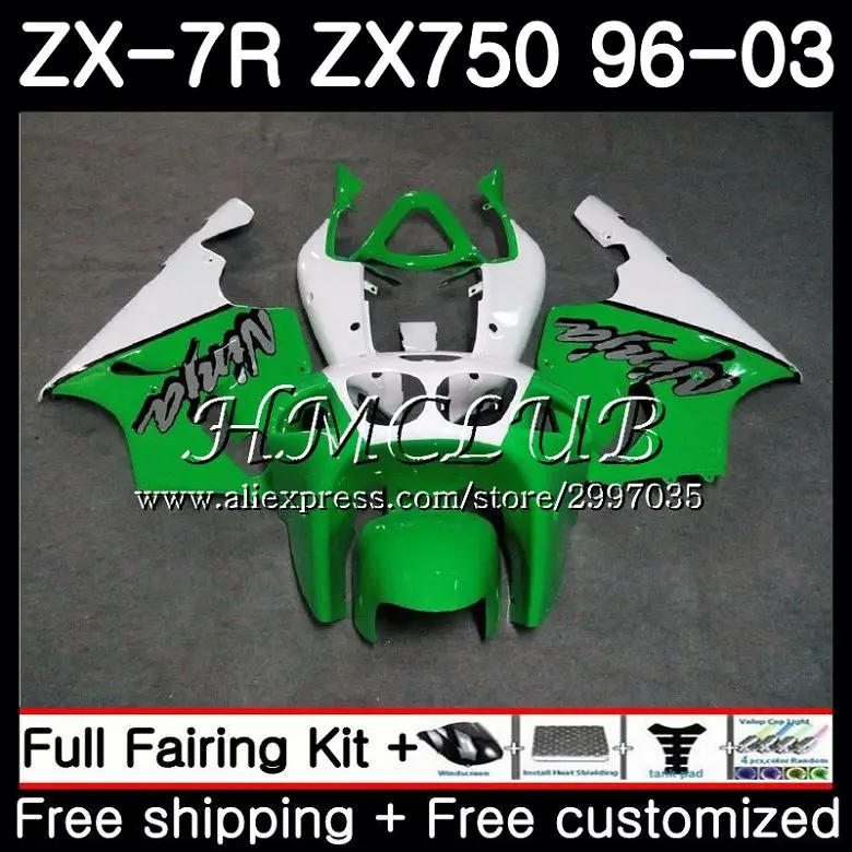 Green white Body For KAWASAKI NINJA ZX-7R ZX750 ZX 7R 1996 1997 1998 1999 48HC.9 ZX-750 ZX 7 R ZX 750 ZX7R 96 97 98 99 Fairing
Green white Body For KAWASAKI NINJA ZX-7R ZX750 ZX 7R 1996 1997 1998 1999 48HC.9 ZX-750 ZX 7 R ZX 750 ZX7R 96 97 98 99 Fairing