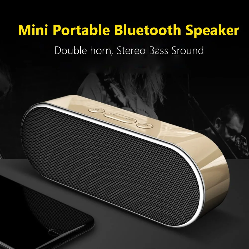 Портативный Bluetooth Динамик басов Беспроводной громкий мини сабвуфер с микрофоном