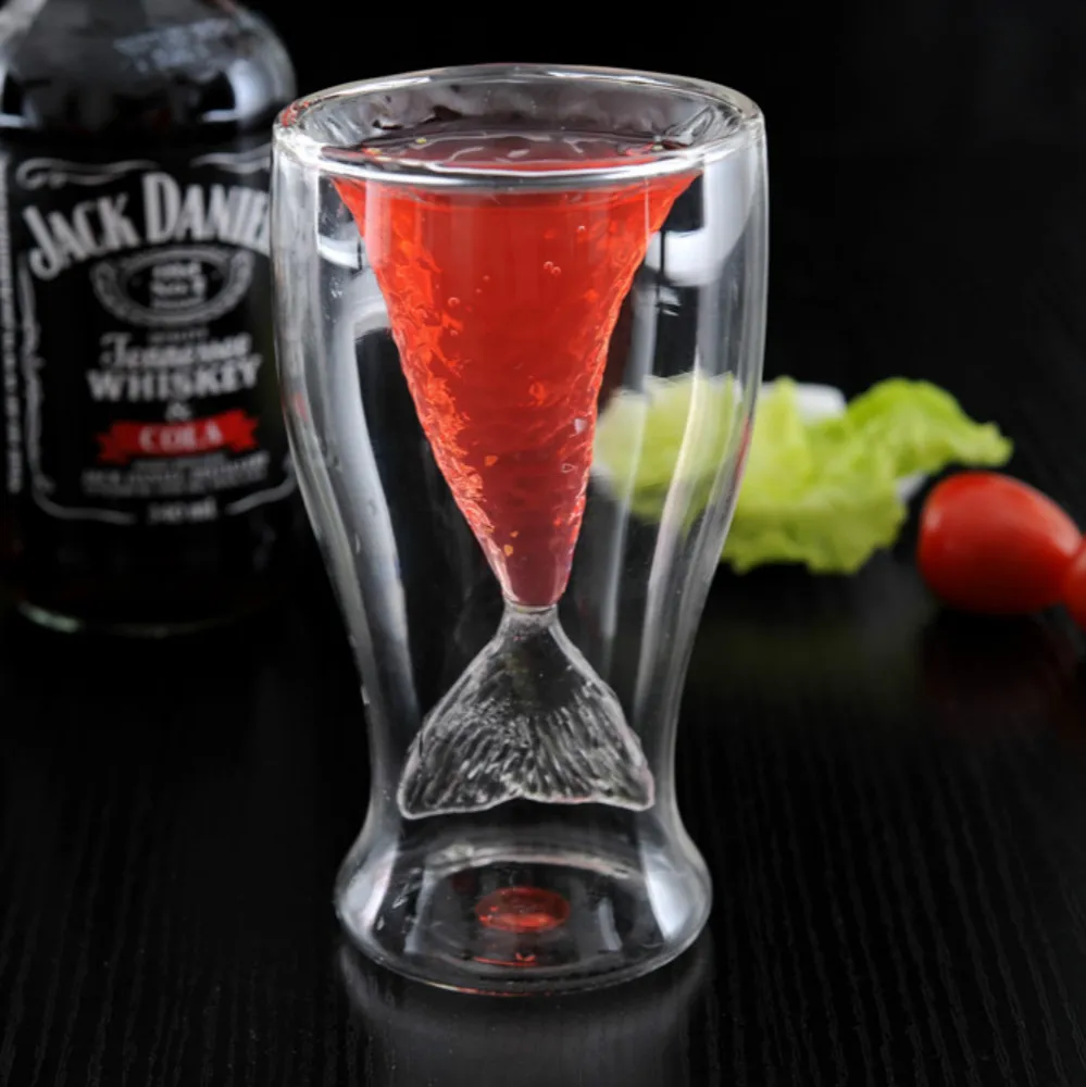 Double Layer Wine Glass Transparent Creative Mermaid Cup Wine Glass Tea Milk Coffee Party Cups Beer Mug 200-300ML
Double Layer Wine Glass Transparent Creative Mermaid Cup Wine Glass Tea Milk Coffee Party Cups Beer Mug 200-300ML
