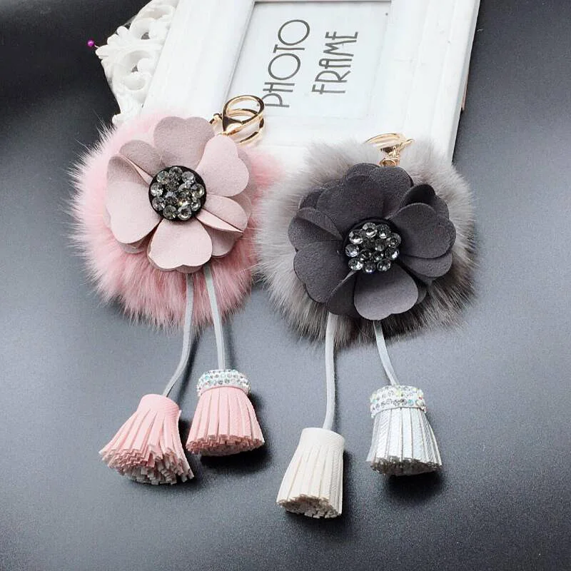 2018 new charm fashion leather rose flower key chain cute tassel flower key chain women fur keychain female bag pendant jewelry
2018 new charm fashion leather rose flower key chain cute tassel flower key chain women fur keychain female bag pendant jewelry