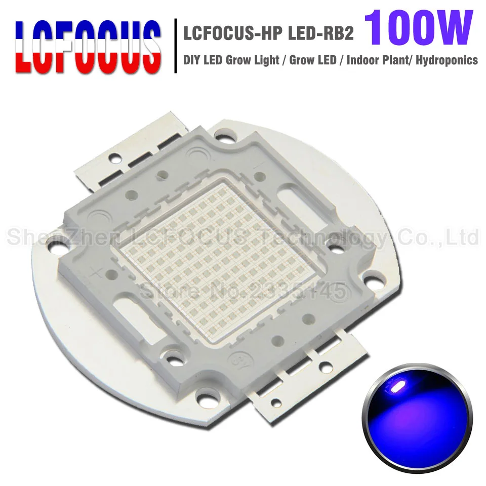 Светодиодный чип высокой мощности 100 Вт ярко синий светильник 440nm 470nm COB DIY 200 300 для