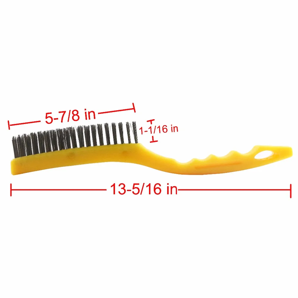 MAXMAN 3133SWB 3x19 Row America Style Coarse Stainless Steel Wire Scratch Brush with Long Plastic Handle
MAXMAN 3133SWB 3x19 Row America Style Coarse Stainless Steel Wire Scratch Brush with Long Plastic Handle
