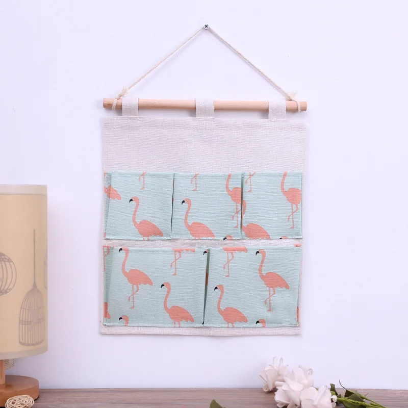 Flamingo Pattern Cotton Linen Hanging Storage Bag 5 Pockets Wall Mounted Wardrobe Hang Bag door Pouch lovely Toys Organizer
Flamingo Pattern Cotton Linen Hanging Storage Bag 5 Pockets Wall Mounted Wardrobe Hang Bag door Pouch lovely Toys Organizer