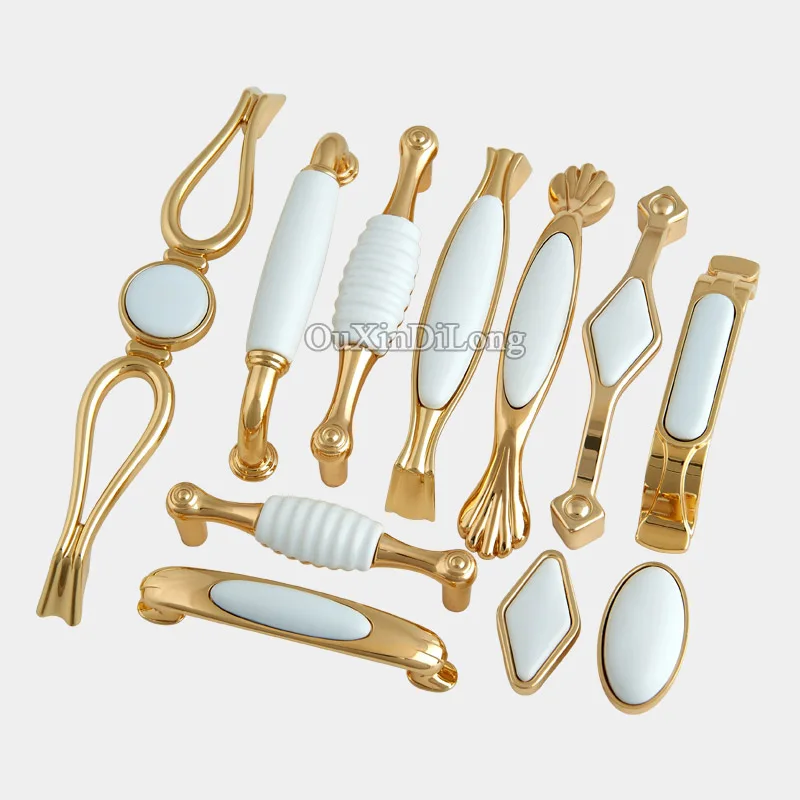 Luxury Gold 2PCS European Ceramic Furniture Handles Cupboard Wardrobe Drawer Kitchen Cabinet Door Pulls Handles and Knobs
Luxury Gold 2PCS European Ceramic Furniture Handles Cupboard Wardrobe Drawer Kitchen Cabinet Door Pulls Handles and Knobs