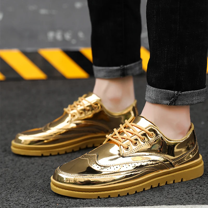 Golden shoes men BIG size leather casual shoes Fashion Trend lace up comfortable flat leisure footwear male breathable trainers
Golden shoes men BIG size leather casual shoes Fashion Trend lace up comfortable flat leisure footwear male breathable trainers
