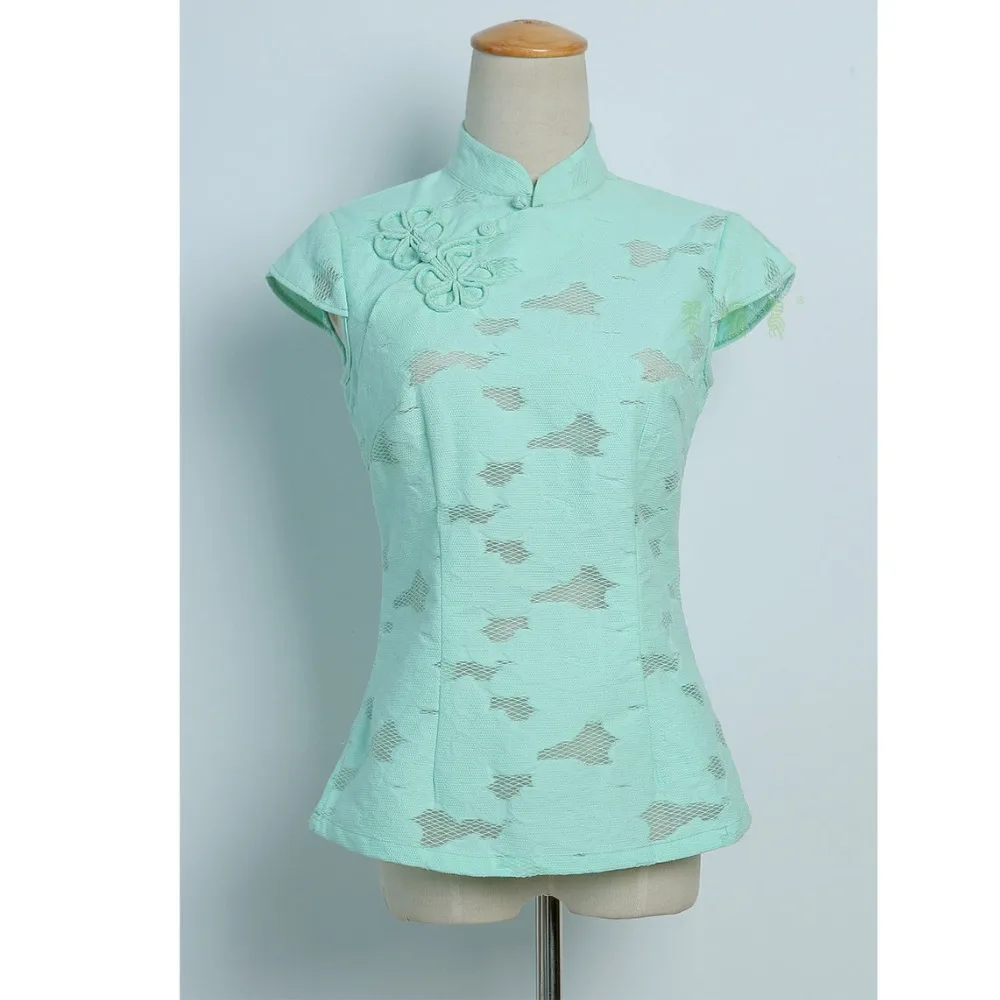 New Summer Chinese Traditional Cheong-sam Top Vintage Women Organza Slim Blouse Shirt Handmade Coil Button Blouses For Lady
New Summer Chinese Traditional Cheong-sam Top Vintage Women Organza Slim Blouse Shirt Handmade Coil Button Blouses For Lady