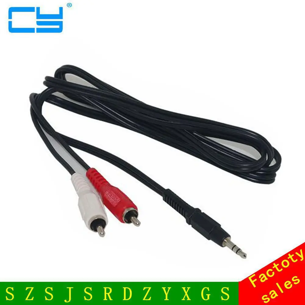 New AV 1 into 2 Audio Stereo AUX Cord 2RCA to Male 3.5mm Jack RCA Aux Cable For Speaker For Car/PC/TV
New AV 1 into 2 Audio Stereo AUX Cord 2RCA to Male 3.5mm Jack RCA Aux Cable For Speaker For Car/PC/TV