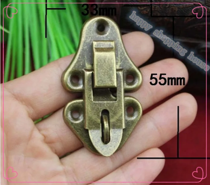 Hardware Packing box parts 55mm*33mm antique wooden gift box buckle lock padlock box high quality lock
Hardware Packing box parts 55mm*33mm antique wooden gift box buckle lock padlock box high quality lock