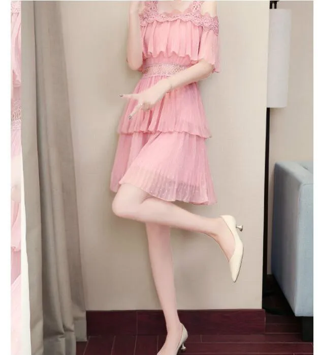 Summer Boho Dress 2021 Women Chiffon Dress Off Shoulder Short Sleeve Ruffle Pink Bohemian Dress
Summer Boho Dress 2021 Women Chiffon Dress Off Shoulder Short Sleeve Ruffle Pink Bohemian Dress