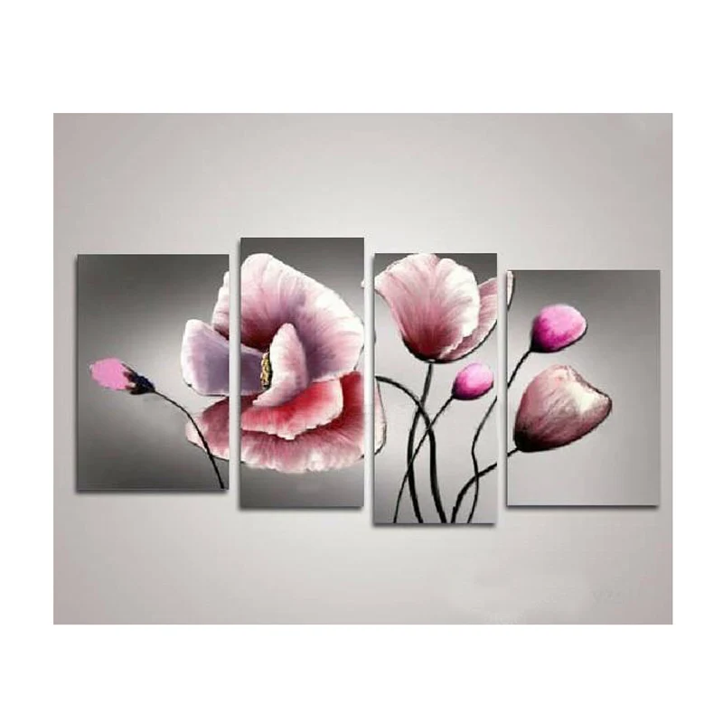 4 Pieces/set No frame Panel Picture Hand-painted oil painting on canvas Flowers painting decoration set painting
4 Pieces/set No frame Panel Picture Hand-painted oil painting on canvas Flowers painting decoration set painting