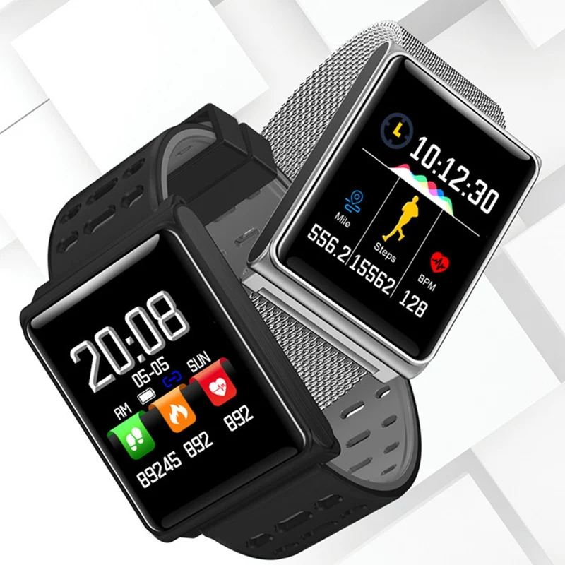 Фото Модные Смарт часы N98 с пульсометром фитнес трекер для сна спортивные наручные(Aliexpress на русском)