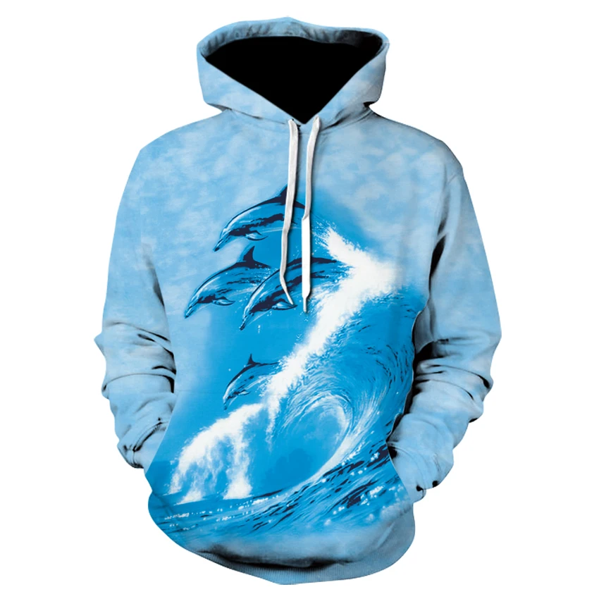 3D printed sports hoodies with 4 dolphins printed patterns, and the same personalized animal prints for both men and women
3D printed sports hoodies with 4 dolphins printed patterns, and the same personalized animal prints for both men and women