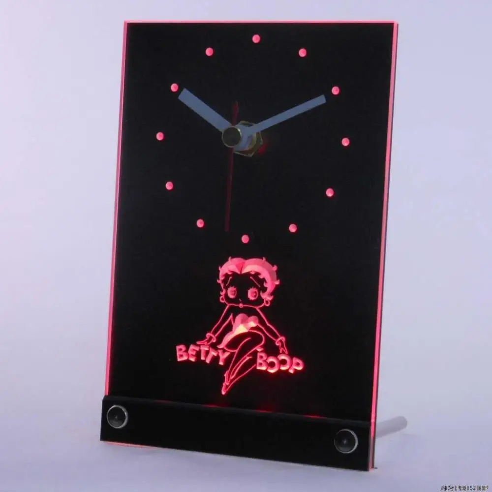 Настольные 3D светодиодные часы tnc0233 Betty Boop|3d led clock|3d clockclock |