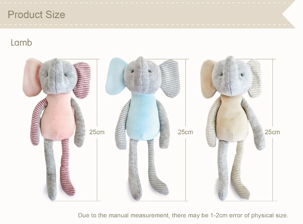 Роскошная мягкая плюшевая игрушка для новорожденных девочек с розовым слоном
