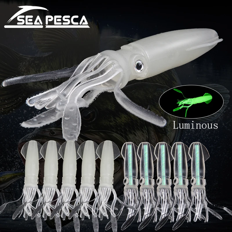 SEAPESCA 5 шт. светящаяся имитация карпа мягкая рыболовная приманка 9 см 8 3 г