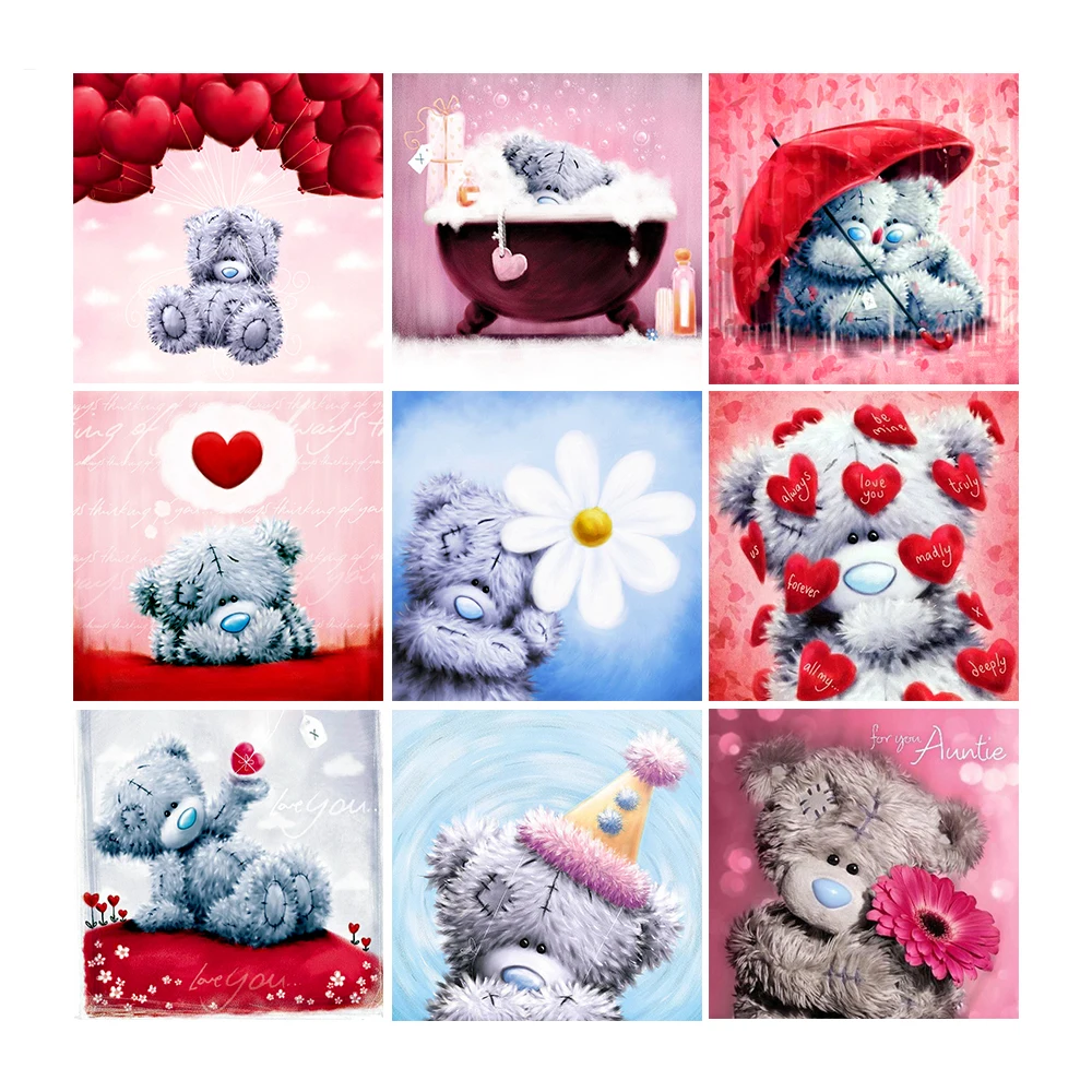 5D Round Diamond Embroidery Teddy Bear Picture of Rhinestones Full Square Kits Diamond Painting Cartoon Series Kids' Room Decor
5D Round Diamond Embroidery Teddy Bear Picture of Rhinestones Full Square Kits Diamond Painting Cartoon Series Kids' Room Decor