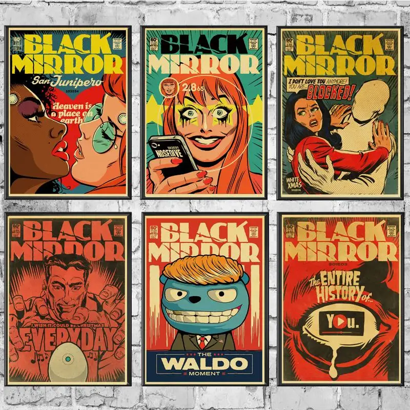 Vintage Classic Movie Black Mirror Poster Good Quality Painting Retro Poster Kraft Paper For Home Bar Wall Decor/Stickers
Vintage Classic Movie Black Mirror Poster Good Quality Painting Retro Poster Kraft Paper For Home Bar Wall Decor/Stickers