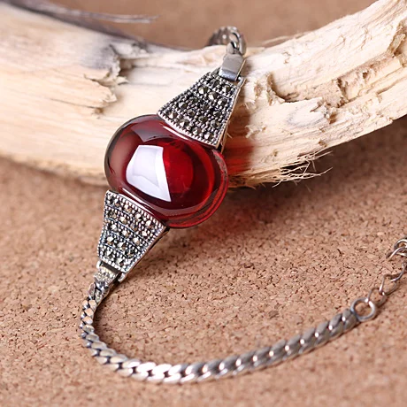 Фото Браслет из серебра 925 пробы с натуральными полудрагоценными камнями|bracelet jewelry|opal