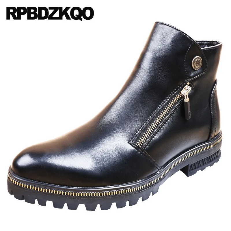 Fall Booties Chunky Platform High Top Ankle Fashion Pointed Toe Mens Zipper Dress Boots Winter Formal Black Waterproof Fur Shoes
Fall Booties Chunky Platform High Top Ankle Fashion Pointed Toe Mens Zipper Dress Boots Winter Formal Black Waterproof Fur Shoes