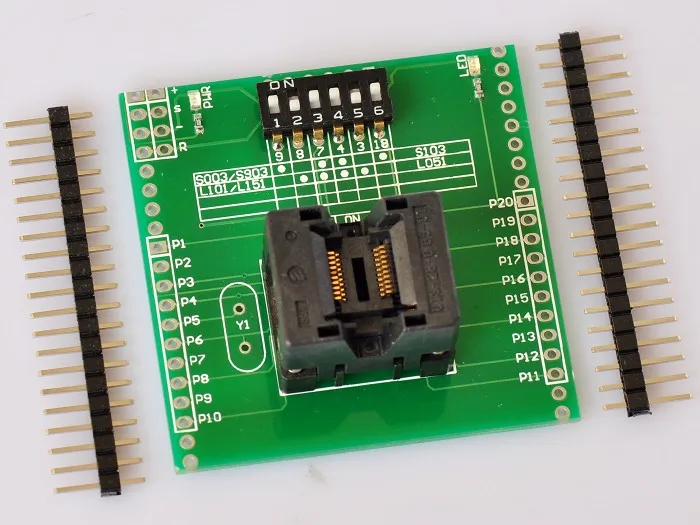 Free shipping STM8S/STM8L offline programmer / download / test block /TSSOP20 block /IC
Free shipping STM8S/STM8L offline programmer / download / test block /TSSOP20 block /IC