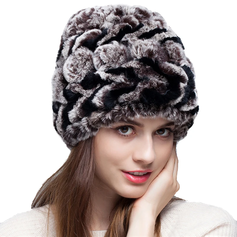 Women Real Rex Rabbit Fur Beanies Cap Hand-Woven Lady Winter Warm Hats With Flowers Fluffy Soft
Women Real Rex Rabbit Fur Beanies Cap Hand-Woven Lady Winter Warm Hats With Flowers Fluffy Soft