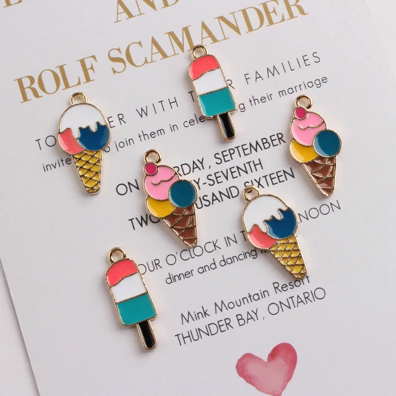 100PCS Alloy Colorful Ice Cream Pendant Enamel Charms DIY Accessories For Handmade Bracelet Necklace,Keychain
100PCS Alloy Colorful Ice Cream Pendant Enamel Charms DIY Accessories For Handmade Bracelet Necklace,Keychain