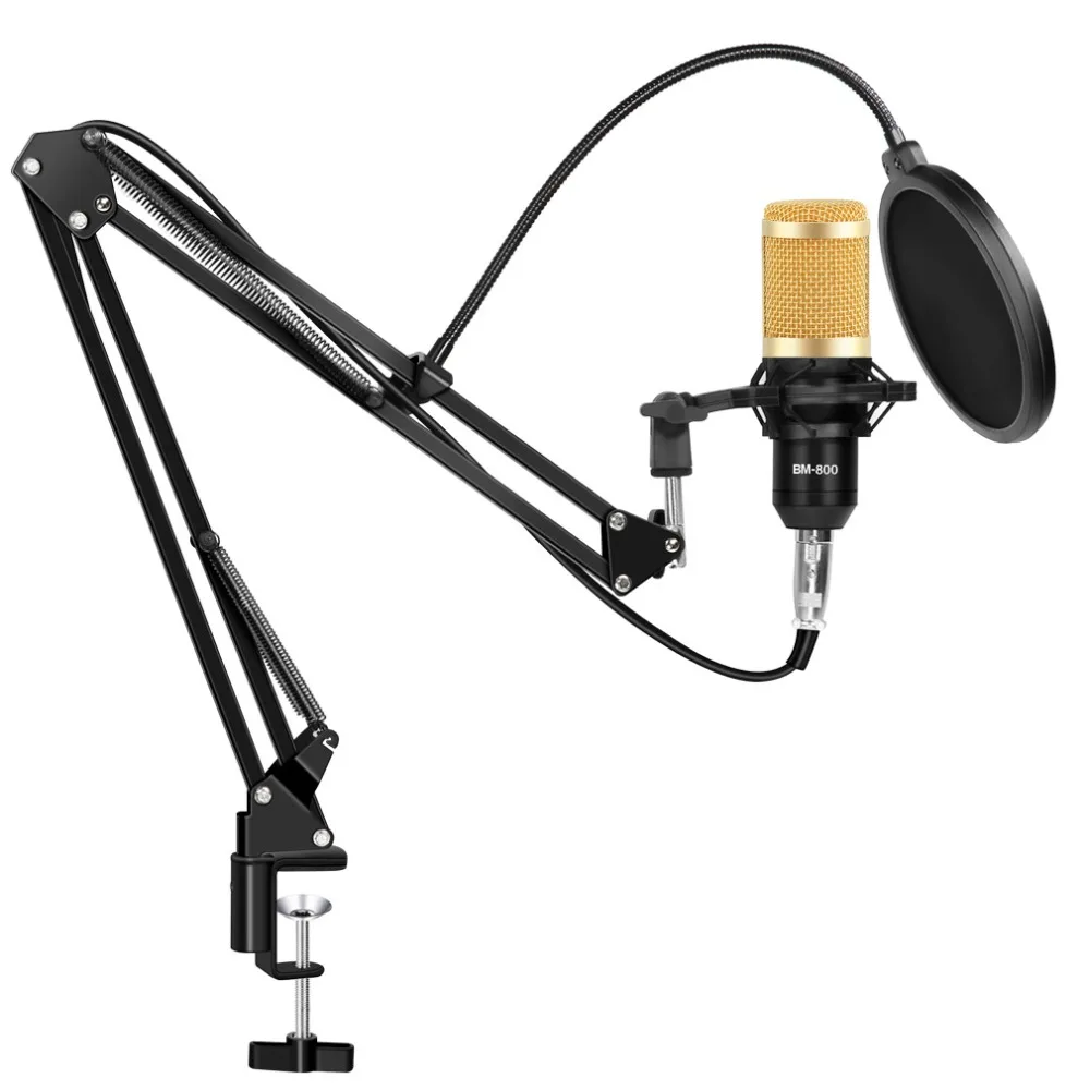 BM 800 Condenser Microphone Professional Mic Kit With Adjustable Mic Suspension Scissor Stand for Studio Rrecording Karaoke Mic
BM 800 Condenser Microphone Professional Mic Kit With Adjustable Mic Suspension Scissor Stand for Studio Rrecording Karaoke Mic