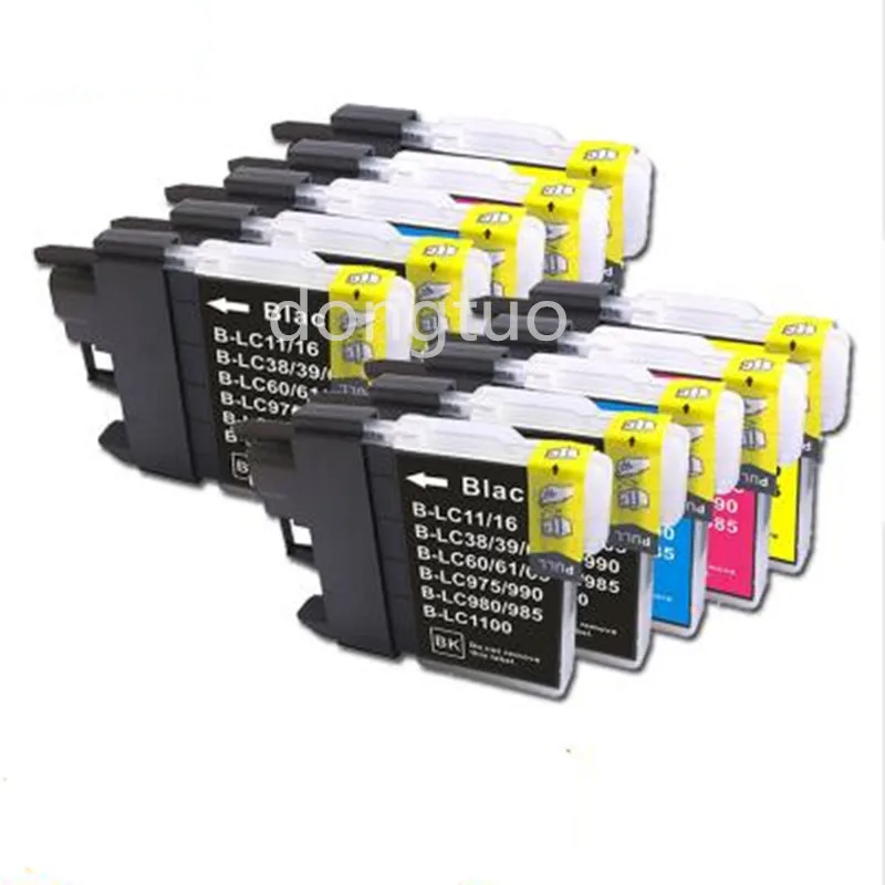 2 комплекта + 2BK совместимый чернильный картридж для LC985 LC980 Brother DCP J125 J315W J140W J515W / MFC