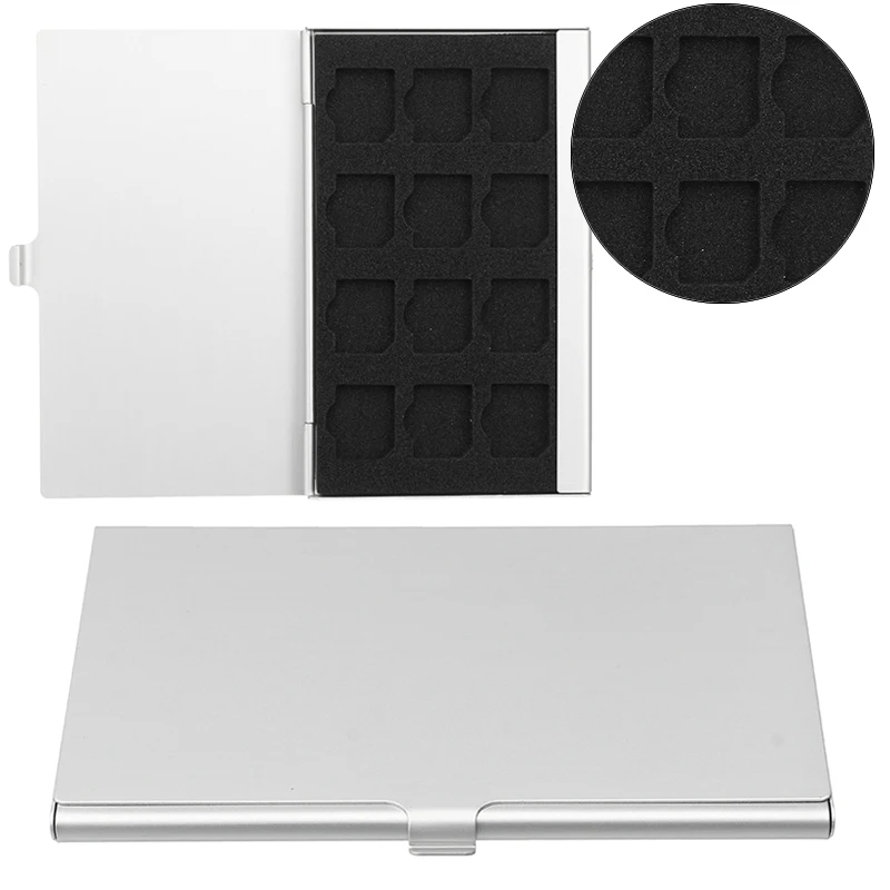 High Quality 10 Aluminum Portable SIM Micro Pin SIM Card Na-no Memory Card Storage Box Case Protector Holder Gold Silver Black
High Quality 10 Aluminum Portable SIM Micro Pin SIM Card Na-no Memory Card Storage Box Case Protector Holder Gold Silver Black