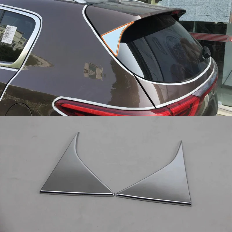 Car Accessories Exterior ABS Chrome Rear Window Side Triangle Corner Cover Decoration Trim 2pcs For Kia KX5/Sportage 2016
Car Accessories Exterior ABS Chrome Rear Window Side Triangle Corner Cover Decoration Trim 2pcs For Kia KX5/Sportage 2016