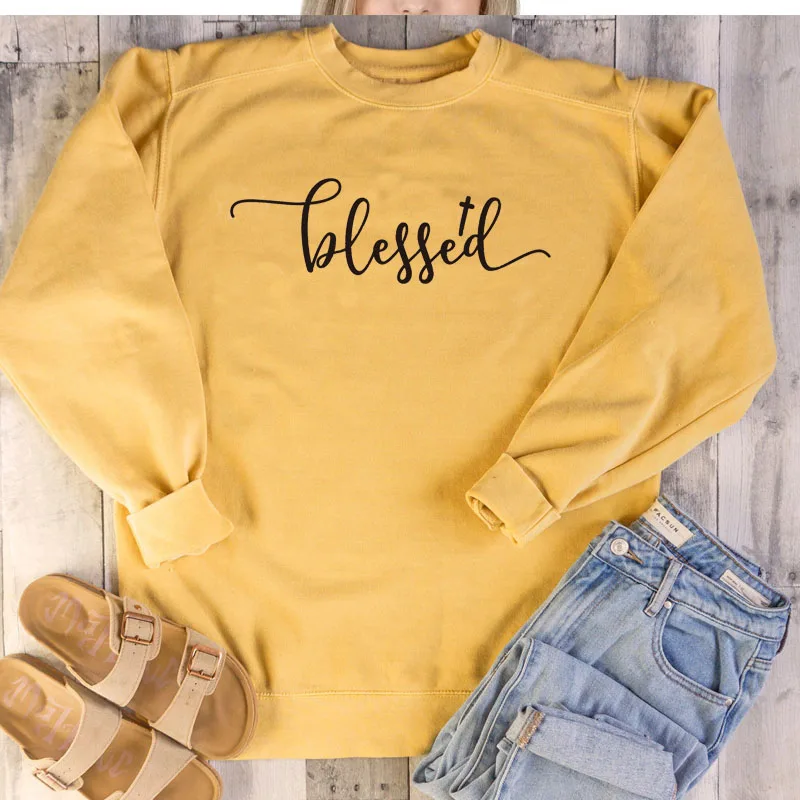 Blessed cross Women Clothes Sweatshirt Faith Jesus Christian Tumblr Pullover religion gift Graphic Girls Outfits Drop Shipping
Blessed cross Women Clothes Sweatshirt Faith Jesus Christian Tumblr Pullover religion gift Graphic Girls Outfits Drop Shipping