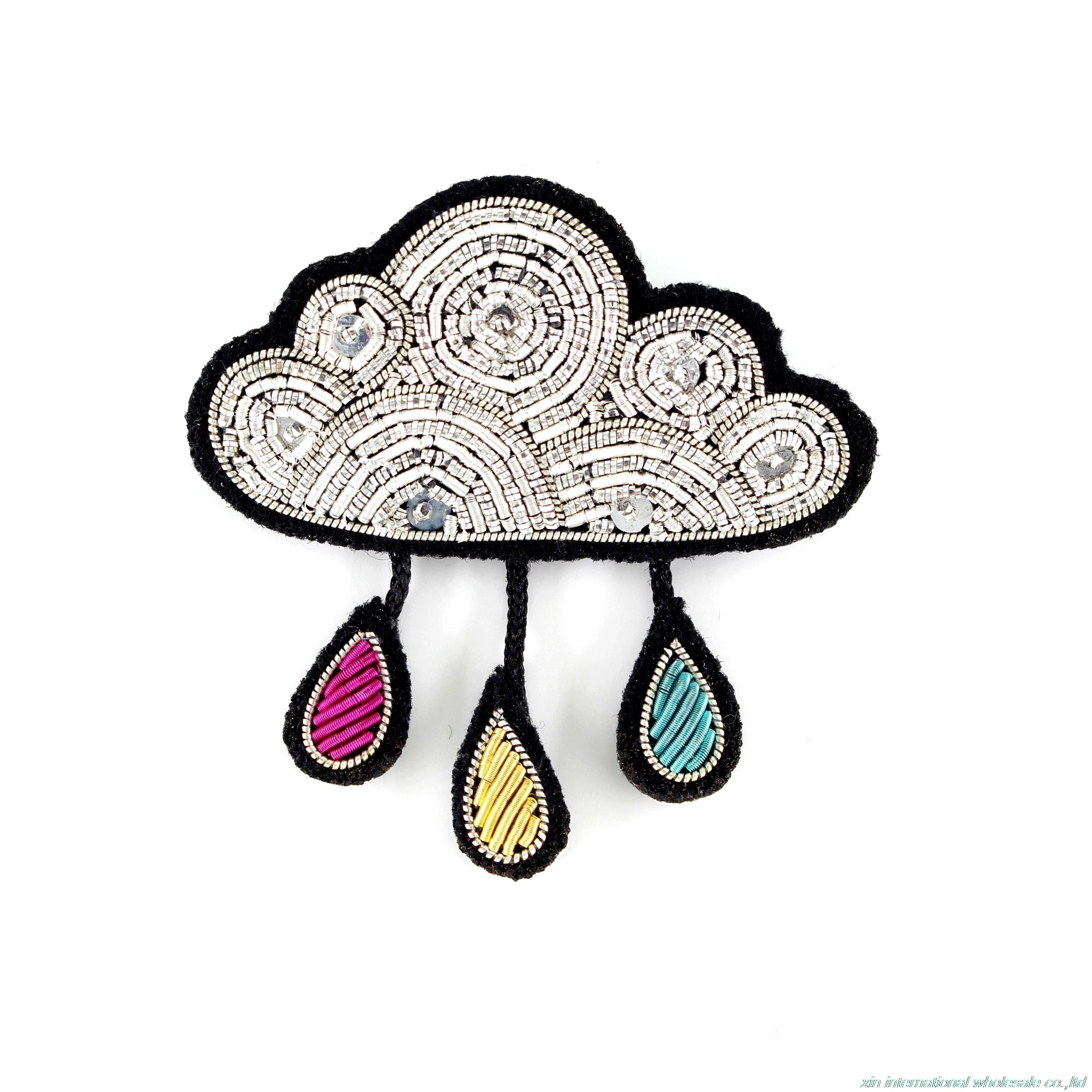 Rainbow rain acrylic brooch Fashionable high grade metal wire badges Extravagant hand embroidery acrylic badge
Rainbow rain acrylic brooch Fashionable high grade metal wire badges Extravagant hand embroidery acrylic badge