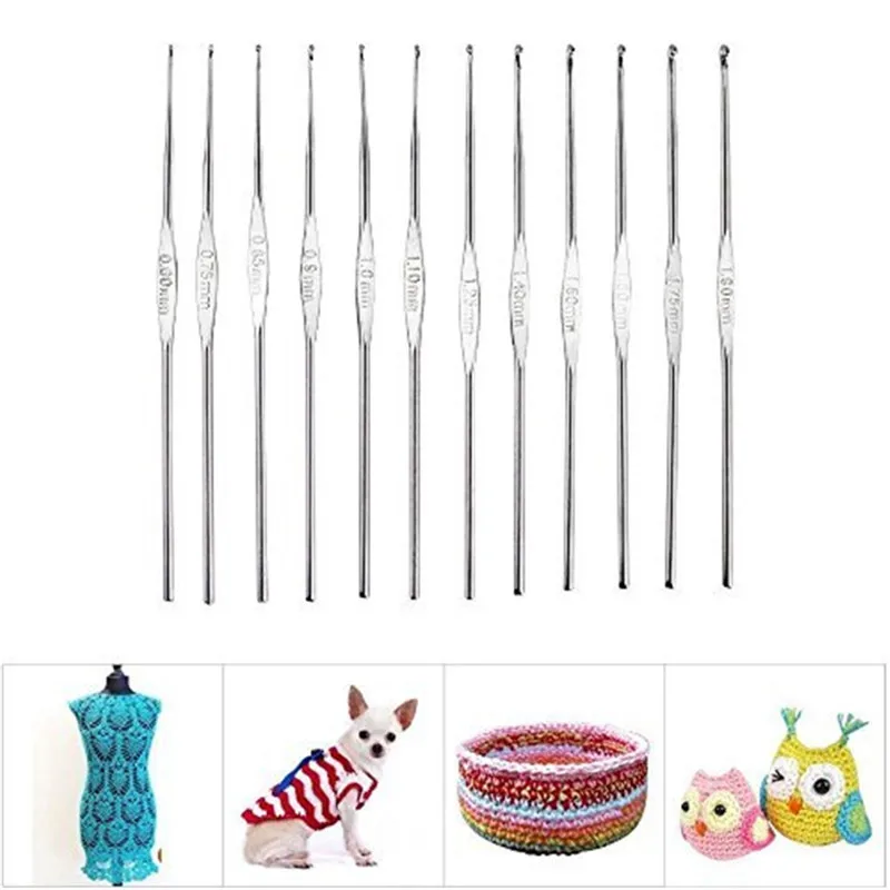 Looen Small Size Silver Crochet Hooks Sizes 0.6-1.9mm Metal Knitting Needles For Yarn Weave Sewing DIY Lace Crochet Needles
Looen Small Size Silver Crochet Hooks Sizes 0.6-1.9mm Metal Knitting Needles For Yarn Weave Sewing DIY Lace Crochet Needles