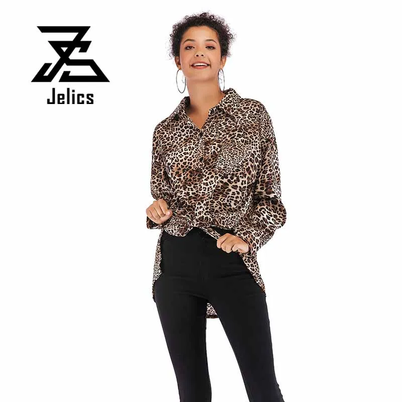 Jelics Leopard Print Women Chiffon Blouse Shirt Sexy Long Sleeve Turn-Down Collar Office Casual Tops Blusas Femininas
Jelics Leopard Print Women Chiffon Blouse Shirt Sexy Long Sleeve Turn-Down Collar Office Casual Tops Blusas Femininas