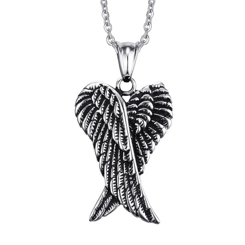 Men Necklaces Stainless Steel Gothic Vintage Double Angel Wings Pendant Mens Fashion Biker Jewelry CX54
Men Necklaces Stainless Steel Gothic Vintage Double Angel Wings Pendant Mens Fashion Biker Jewelry CX54
