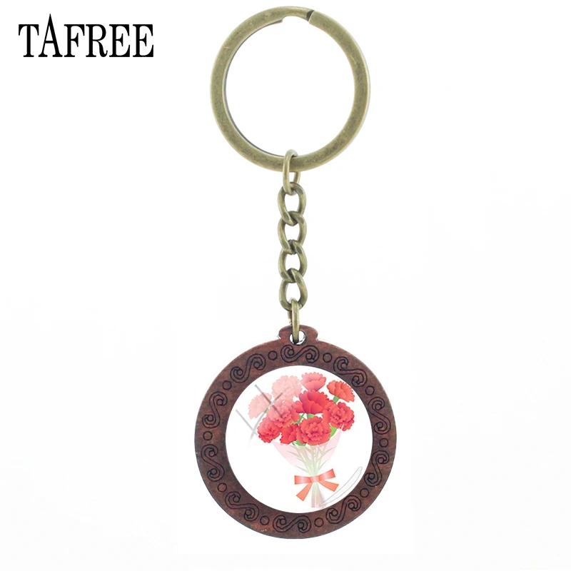 TAFREE Vintage Wooden Keychain Jewelry Beautiful Pink Carnation Flower Glass Dome Keychain Fashion Handmade Keyring Holder KL77
TAFREE Vintage Wooden Keychain Jewelry Beautiful Pink Carnation Flower Glass Dome Keychain Fashion Handmade Keyring Holder KL77