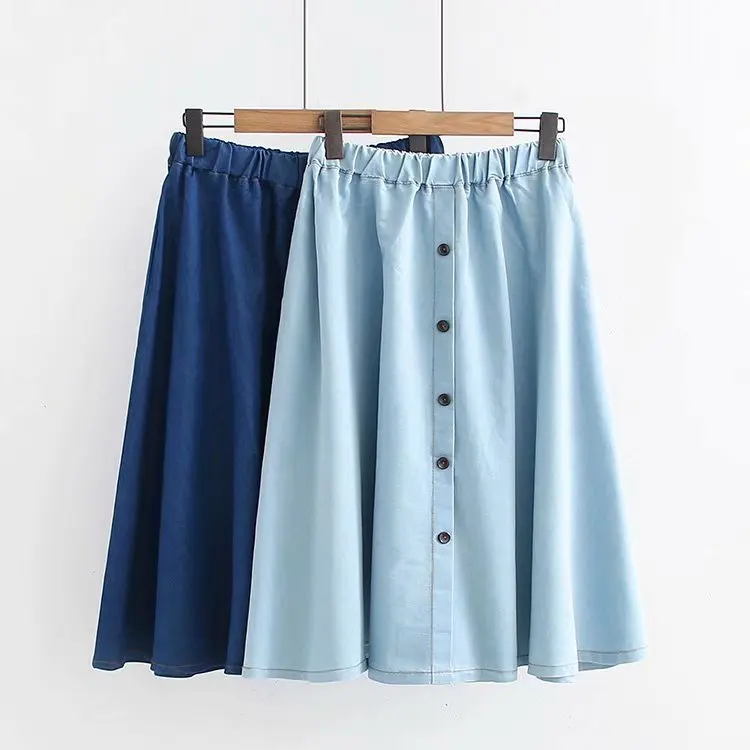 Plus Size A-line Washed Denim Long Skirts Women Solid Female Art Loose Plus Size Elastic High Waist Blue Long Jeans Skirt
Plus Size A-line Washed Denim Long Skirts Women Solid Female Art Loose Plus Size Elastic High Waist Blue Long Jeans Skirt