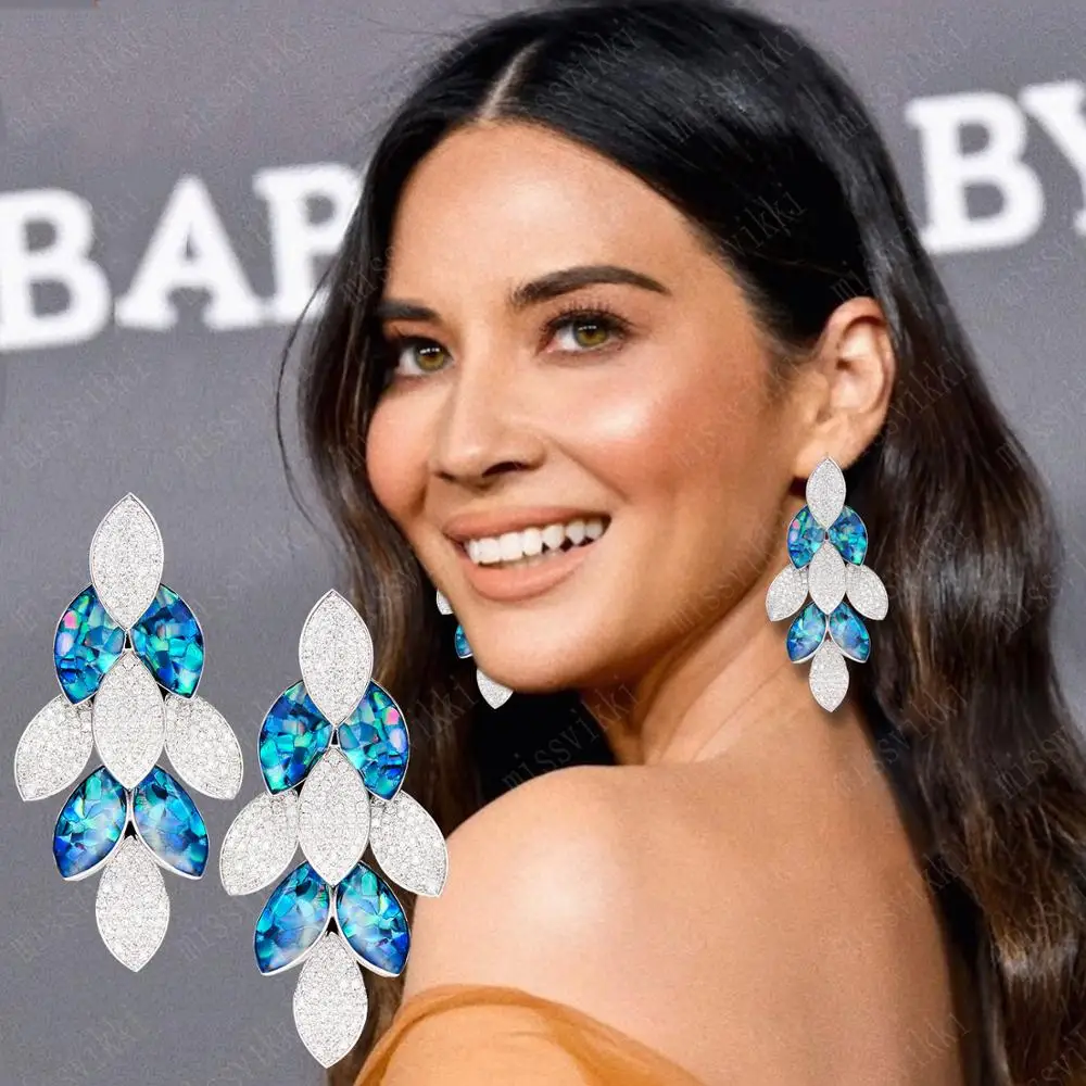 missvikki Luxury Trendy Opal Long Pendant Earrings for Women Famous Actor Star Bridal Wedding Party Show Earrings Jewelry Gift
missvikki Luxury Trendy Opal Long Pendant Earrings for Women Famous Actor Star Bridal Wedding Party Show Earrings Jewelry Gift