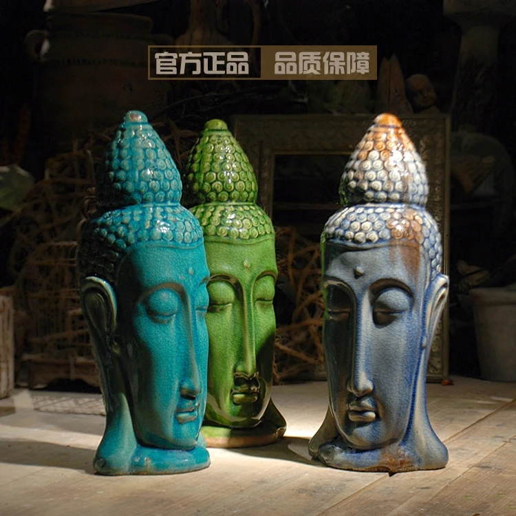 Vintage ceramic buddha statue Thailand buddha head figurine home decor crafts room decoration object Entrance porcelain figurine
Vintage ceramic buddha statue Thailand buddha head figurine home decor crafts room decoration object Entrance porcelain figurine