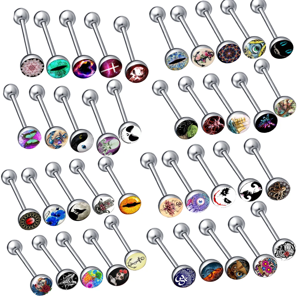 JUNLOWPY Mix Different Logos 50pcs Wholesale Tongue Barbells Earring Fashion Body Jewelry Women Nipple Rings Industrial Ear Kit
JUNLOWPY Mix Different Logos 50pcs Wholesale Tongue Barbells Earring Fashion Body Jewelry Women Nipple Rings Industrial Ear Kit