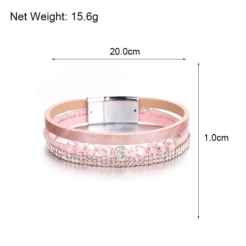 Amorcome Leather Bracelets For Women Fashion Bracelets & Bangles Bohemian Crystal Beads Multilayer Wrap Bracelet Female Jewelry
Amorcome Leather Bracelets For Women Fashion Bracelets & Bangles Bohemian Crystal Beads Multilayer Wrap Bracelet Female Jewelry