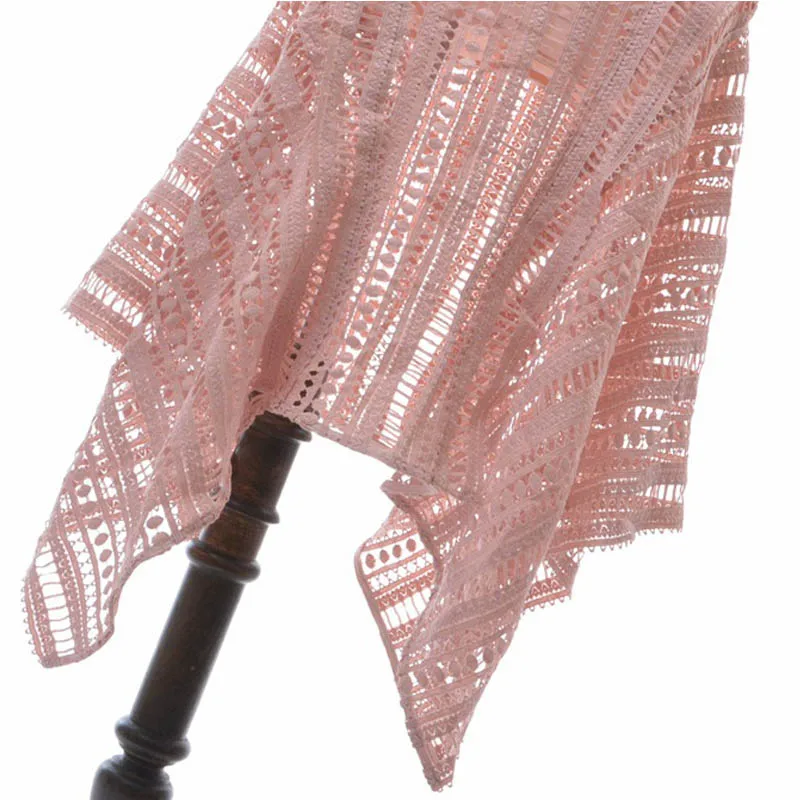 Ruique Pink Color Lace Stitching Long Dress Women New Design Luxury Irregular Hem Dress Ladies Sexy Hollow Party Holiday Dress
Ruique Pink Color Lace Stitching Long Dress Women New Design Luxury Irregular Hem Dress Ladies Sexy Hollow Party Holiday Dress