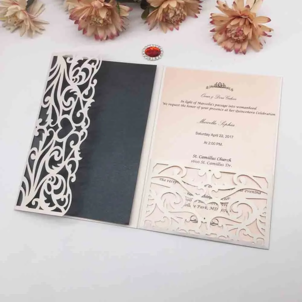 35pcs New Arrival Tri-Folded Wedding Invitations Card Laser Cut Birthday Party Invitations Wedding Decorations RSVP Card
35pcs New Arrival Tri-Folded Wedding Invitations Card Laser Cut Birthday Party Invitations Wedding Decorations RSVP Card